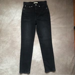 Madewell The Perfect Vintage Jean High Rise Black Wash 99% Cotton Size 24
